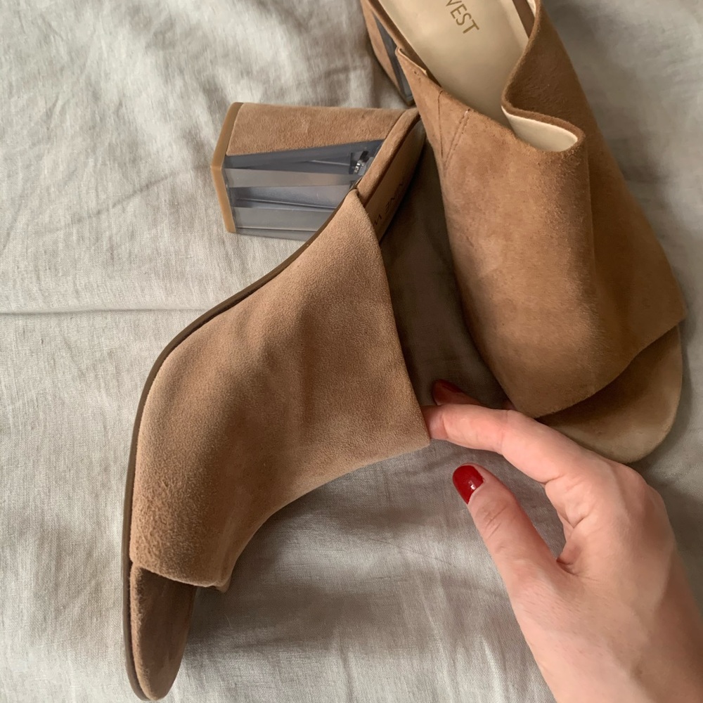 Nine West suede mules